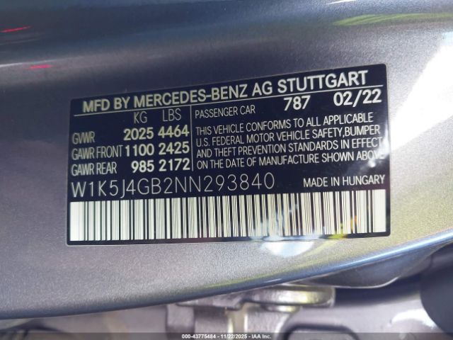2022 MERCEDES-BENZ CLA 250 COUPE W1K5J4GB2NN293840 Photo 8