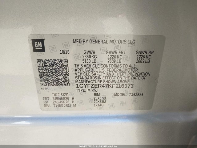 2019 CADILLAC XT4 1GYFZER47KF116373 Photo 8