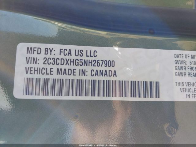 2022 DODGE CHARGER 2C3CDXHG5NH267900 Photo 8