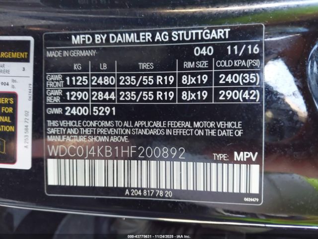 2017 MERCEDES-BENZ GLC 300 COUPE WDC0J4KB1HF200892 Photo 8