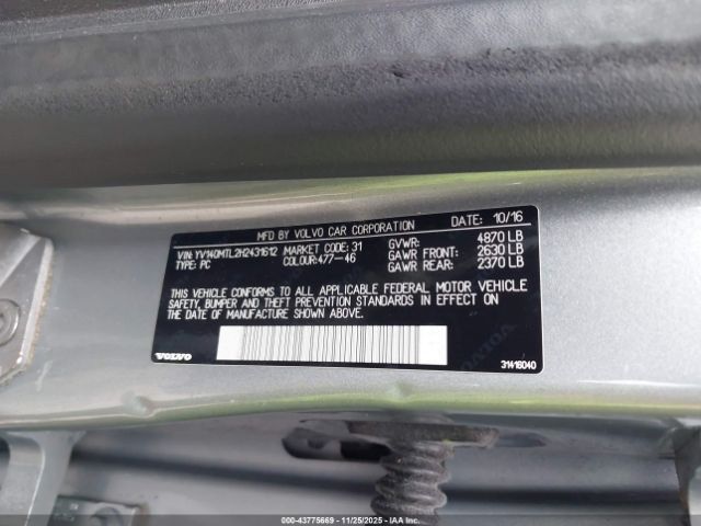 2017 VOLVO S60 YV140MTL2H2431612 Photo 8