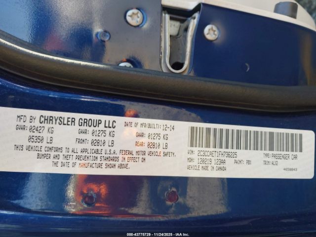 2015 CHRYSLER 300C 2C3CCAET1FH736225 Photo 8