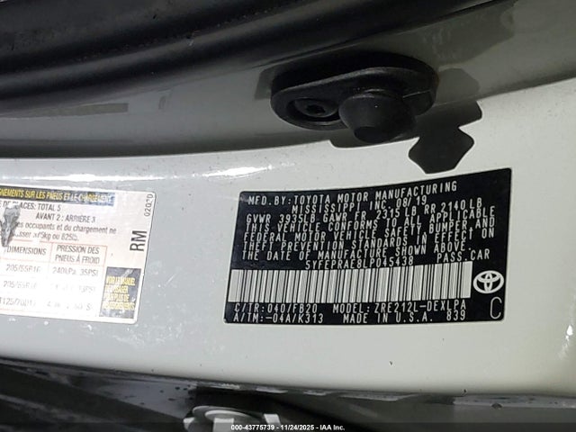 Toyota COROLLA LE 2020 5YFEPRAE8LP045438 Image 9