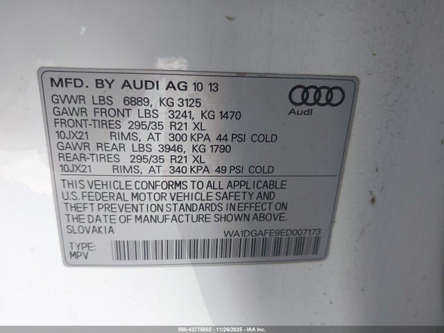 2014 AUDI Q7 WA1DGAFE9ED007173 Photo 8