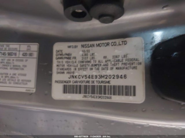 2003 INFINITI G35 JNKCV54E93M202946 Photo 8