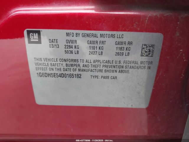 2013 CADILLAC CTS 1G6DH5E54D0165182 Photo 8