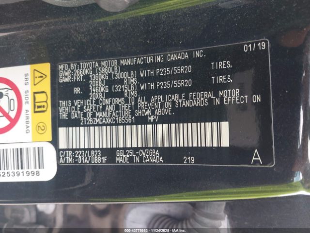 2019 LEXUS RX 350 2T2BZMCAXKC185561 Photo 8