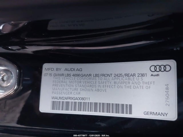 2016 AUDI A5 WAUM2AFR9GA008011 Photo 8