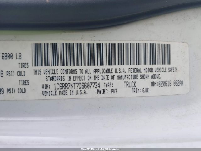 2013 RAM 1500 1C6RR7NT7DS607734 Photo 8