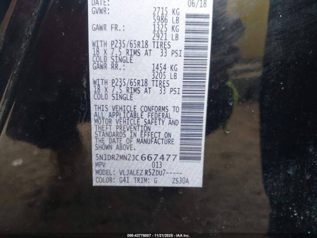 2018 NISSAN PATHFINDER 5N1DR2MN2JC667477 Photo 8