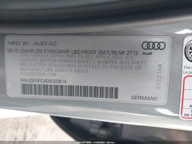 2014 AUDI A6 WAUGFAFC4EN020814 Photo 8