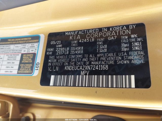 2022 KIA SELTOS KNDEUCA2XN7241168 Photo 8