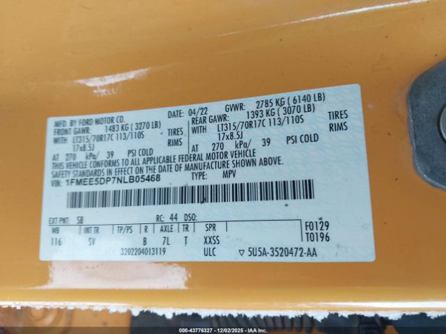 2022 FORD BRONCO 1FMEE5DP7NLB05468 Photo 8