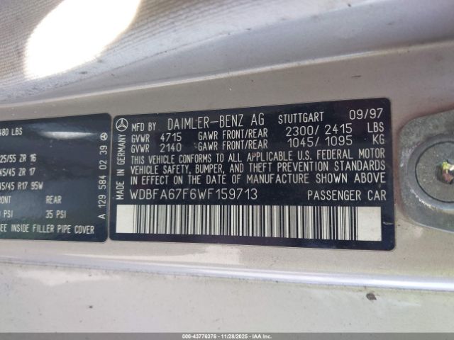 1998 MERCEDES-BENZ SL 500 WDBFA67F6WF159713 Photo 8