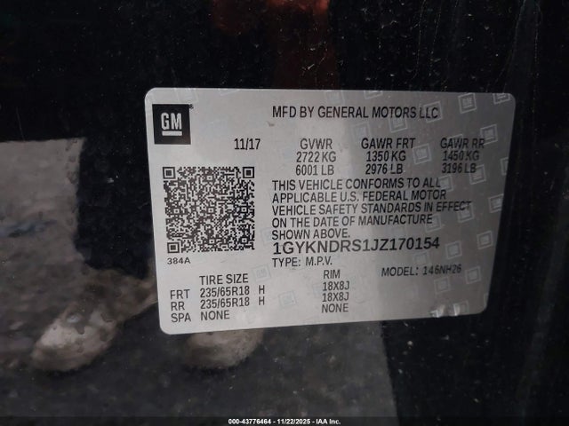 2018 CADILLAC XT5 1GYKNDRS1JZ170154 Photo 8