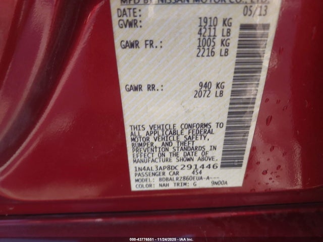 2013 NISSAN ALTIMA 1N4AL3AP8DC291446 Photo 8