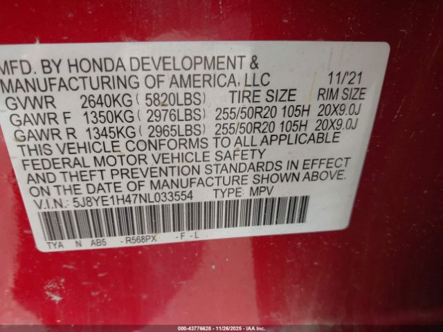 2022 ACURA MDX 5J8YE1H47NL033554 Photo 8