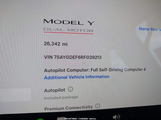 2024 TESLA MODEL Y 7SAYGDEF6RF039213 Photo 6