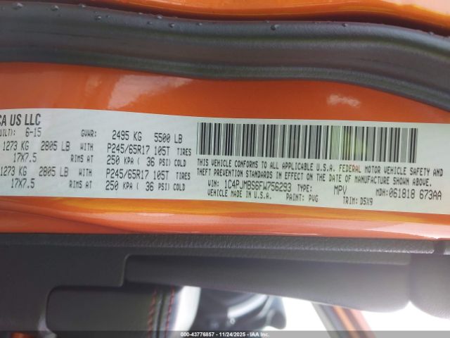 2015 JEEP CHEROKEE 1C4PJMBS6FW756293 Photo 8