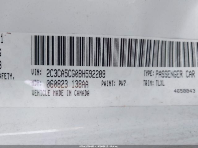 2011 CHRYSLER 300 2C3CA5CG0BH592289 Photo 8