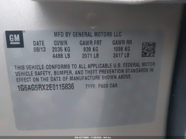 2014 CADILLAC ATS 1G6AG5RX2E0115836 Photo 8