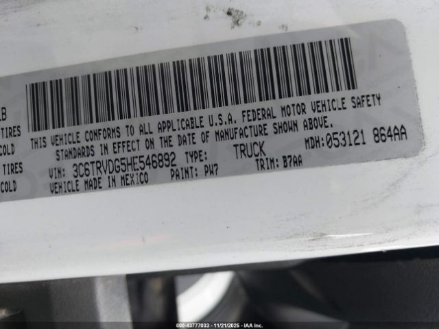 2017 RAM PROMASTER 2500 3C6TRVDG5HE546892 Photo 8