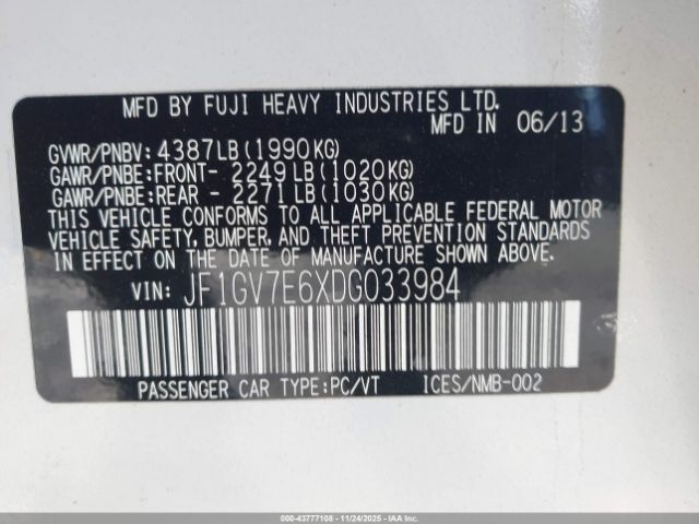 2013 SUBARU IMPREZA WRX JF1GV7E6XDG033984 Photo 8