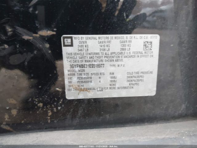 2014 CADILLAC SRX 3GYFNBE31ES518977 Photo 8