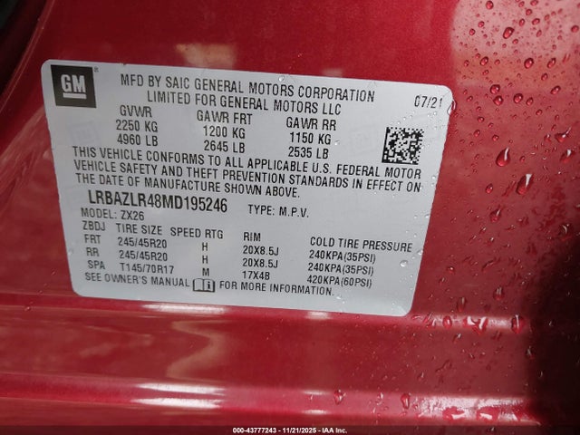 2021 BUICK ENVISION LRBAZLR48MD195246 Photo 8