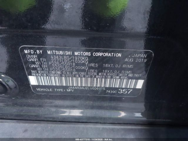 2020 MITSUBISHI OUTLANDER SPORT JA4AR3AU2LU006015 Photo 8