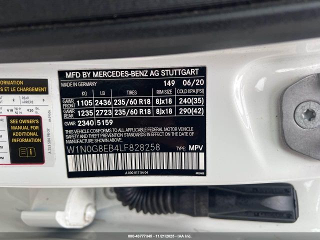 2020 MERCEDES-BENZ GLC 300 W1N0G8EB4LF828258 Photo 8