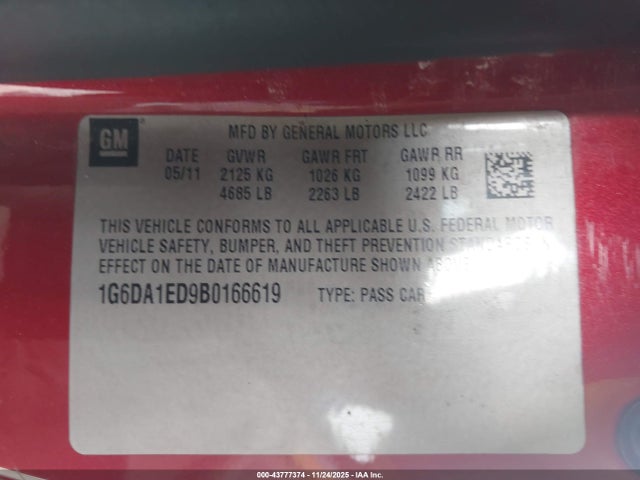 2011 CADILLAC CTS 1G6DA1ED9B0166619 Photo 8