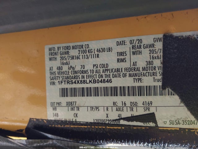 2020 FORD TRANSIT-350 CARGO VAN 1FTRS4X88LKB04846 Photo 8