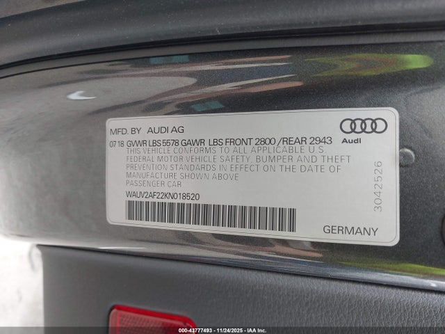 2019 AUDI A7 WAUV2AF22KN018520 Photo 8