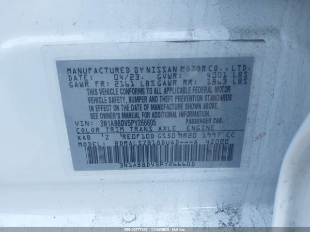 Nissan Sentra Sr Xtronic Cvt 2023 3N1AB8DV5PY266605 Image 9