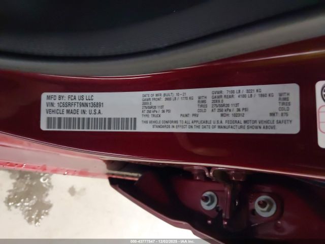 2022 RAM 1500 1C6SRFFT9NN136891 Photo 8