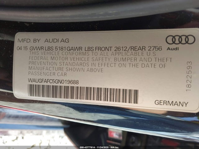 2016 AUDI A6 WAUGFAFC5GN019688 Photo 8
