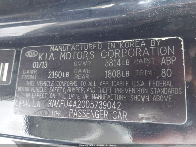 2013 KIA FORTE KNAFU4A20D5739042 Photo 8