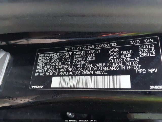 2015 VOLVO XC60 YV440MDJ1F2679878 Photo 8