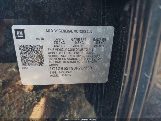 2018 CHEVROLET MALIBU 1G1ZB5ST9JF217253 Photo 8