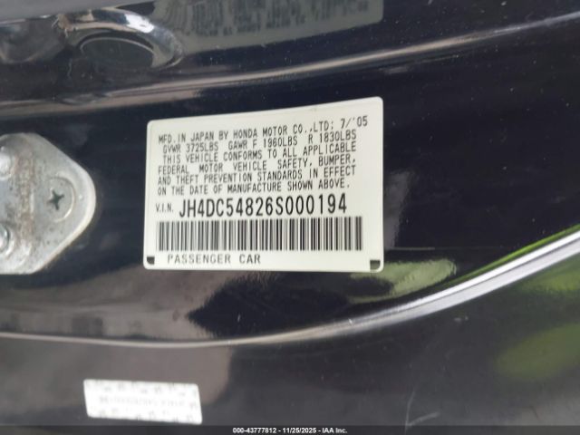 2006 ACURA RSX JH4DC54826S000194 Photo 8