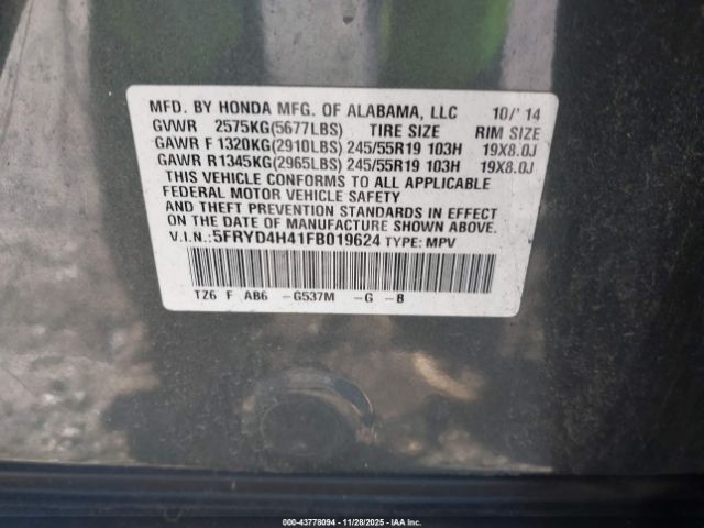 2015 ACURA MDX 5FRYD4H41FB019624 Photo 8