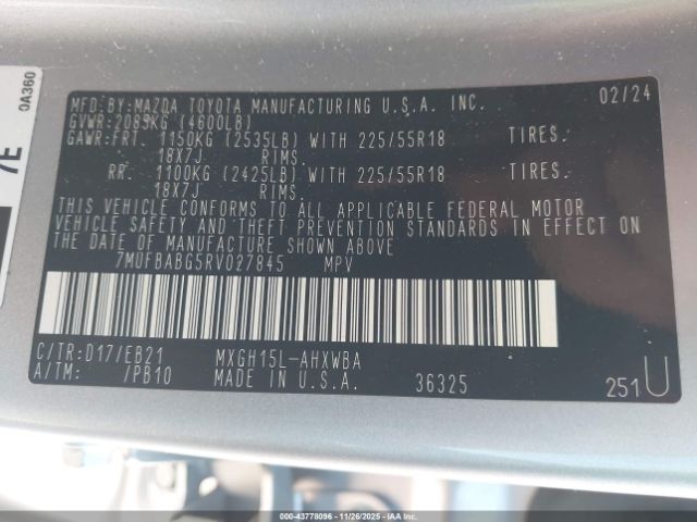 2024 TOYOTA COROLLA CROSS HYBRID 7MUFBABG5RV027845 Photo 8