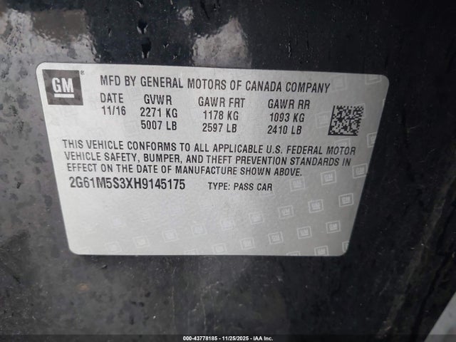 2017 CADILLAC XTS 2G61M5S3XH9145175 Photo 8