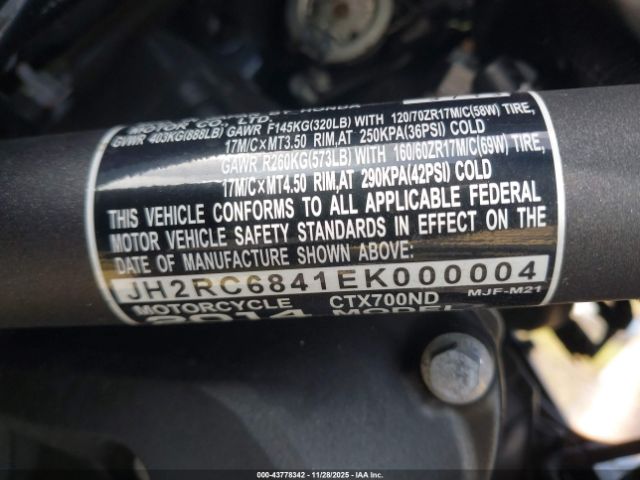 2014 HONDA CTX700 JH2RC6841EK000004 Photo 9