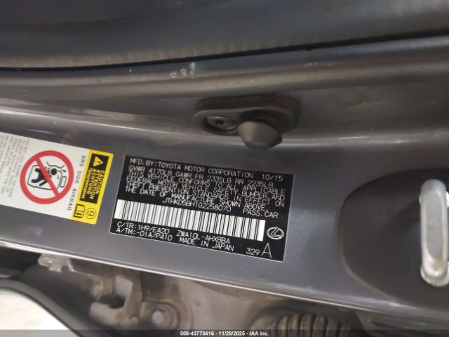 2016 LEXUS CT 200H JTHKD5BH1G2258070 Photo 8