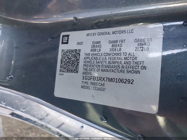 2021 CHEVROLET CAMARO 1G1FB1RX7M0106292 Photo 8