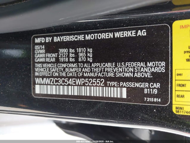 2014 MINI COUNTRYMAN WMWZC3C54EWP52552 Photo 8