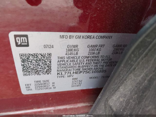 2025 CHEVROLET TRAX KL77LHEP7SC105885 Photo 8