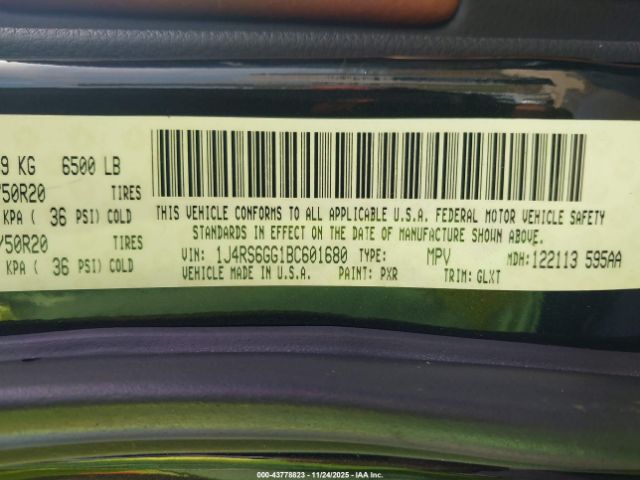 2011 JEEP GRAND CHEROKEE 1J4RS6GG1BC601680 Photo 8